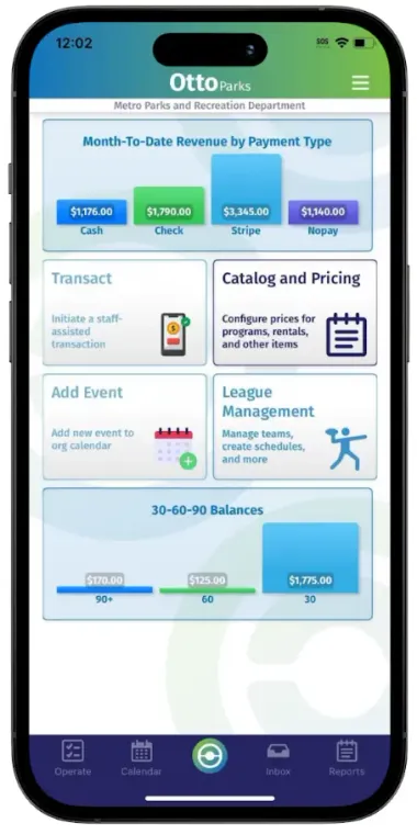 Otto Mobile Dashboard showing participant view